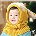 Malloom® 1PC Winter Baby Kids Girls Boys Warm Woolen Coif Hood Scarf Caps Hats (Yellow)