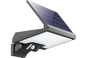 JESLED Solar Security Lights Outdoor Motion Sensor, 108LEDs 4 Modes Solar Lights Outdoor, Type-C Charging Solar Powered Durable Wall Lights for Patio Yard Pathway Garage