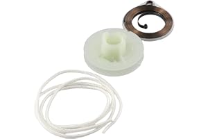 Gettimore Recoil Starter Spring & Pull Rope Kit for Chinese Chainsaw 4500 5200 45cc 52cc, Includes Start Spring, Pull Rope an