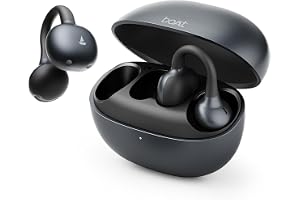 boAt 2026 Launch Airdopes ProClip, Air Conduction Tech,Feather-Light Earbuds, Clip-On Design,All Day Wear Comfort,52H Battery,12mm Dynamic Drivers,App Support,BT v6.0,OWS Earbuds with mic(Silk Grey)