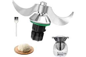 ZYLUNIY Messer für Vorwerk Thermomix TM6 / TM5 Edelstahl Teigmischmesser, Ersatzteile für Thermomix Teigmesser, Kein Teig-Rückstand, Thermomix Ersatz Zubehör TM6 TM5 Mixmesser