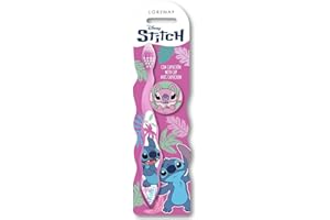 KP PHARMA Disney Stitch Little Teeth Toothbrush for Kids with Soft Rounded Bristles, Comfortable Handle Grip and Protection Cap for Children Ages 3+