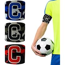 Lot De 3 Brassards De Capitaine – Réglables Velcro – Logo C – Pour Football, Rugby, Basket – Enfants Et Adultes