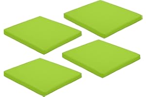 GARDENISTA Chaise de jardin Coussin de siège/coussin Lot de 4 dans Citron vert, tient en toute sécurité avec cravate Cordes sur le dos. Idéal pour l'intérieur et l'extérieur, fabriqué à partir de matériau résistant à l'eau de grande qualité.