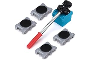 RHINOCEROSDANCE Set Sposta Mobili 8 Pezzi Spostare Mobili Pesanti Trasporto Di Mobili, Carico Massimo 150 Kg, Cuscinetto Rotante a Kit Trasloco Solleva Mobili