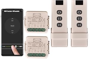 CLOUD EVEN Interruttore Tapparelle rf+WiFi, con Telecomandi RF e Modulo Ricevitore, Controllo Tapparelle Elettriche per Tende e Persiane, 433MHz Modulo Comando Timer, Smart Life app (2)