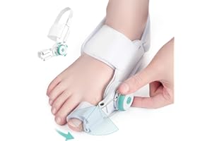 Tech Love Orthèses Pour Hallux Valgus Orthese Corrective Correcteur d'hallux Valgus Correction d'orteil Orthopédique Coussinet Intérieur en Silicone et Sangle de Talon Antidérapante Orteils(1 pièce)