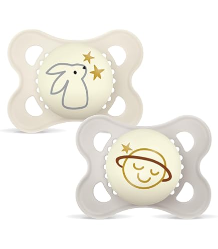 MAM Start mini-fopspeen in set van 4, 0-2 maanden, speciaal voor pasgeborenen, orthodontisch, van skin soft siliconen, met fopspeenbox, vanaf de geboorte 0-2 M