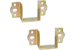 LIKERAINY Supporto Centrale Connettore per Mobili Gancio per Travetti in Legno Larghezza 50 mm Connettori da Letto Raccordi a Sospensione Ganci di Fissaggio per Giroletto 2 pezzi