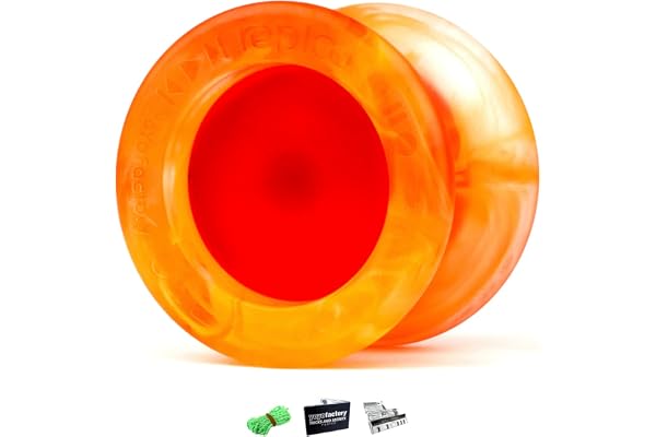 YoyoFactory Replay Pro Modèle du Champion du Monde - Orange (Roulement à Billes Rapide en Métal, Avancé unresponsive Yoyo, Ficelle Et Instructions Incluses)