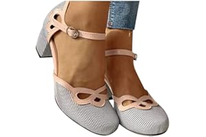 KGLHTYU Damen Schnallenriemen Runde Zehen Oxfords Mary Jane High Heel Lolita Stil Party Kleid Schuhe Klobige Plattform Mary Jane Schuhe Schnallenriemen Retro Plattform Pumps Party Kleid Schuhe