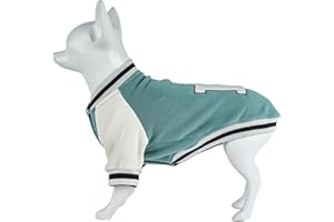 IZOCOOL - Jersey para perros de forro polar para perros grandes, cálido y ligero, fácil de llevar (verde, L)