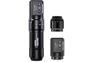 EXTREME TATTOO Dragonhawk Fold Pro Macchinetta per tatuaggi senza fili Penna a batteria con 7 corse 2.4-4.2mm, 2pcs batteria da 1500mAh per tatuatori professionisti