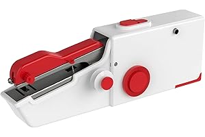 VO DESIGN Cenocco CC9073-RD - Mini máquina de coser portátil para principiantes, máquina de coser manual, mini máquina de coser portátil, color rojo