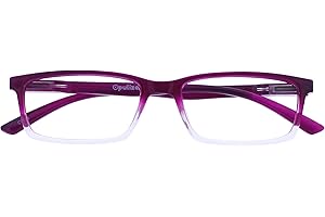 OPULIZE See Gafas Lectura Filtro Luz Azul Montura Estrecha Bisagras de Resorte Mejoran Sueño Reducen Dolor de Cabeza Ordenador Videojuegos Antirreflejante Morado Hombre Mujer B9-5 +1.50