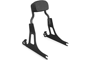 HARVARDS CHROME Detachable Backrest Sissy Bar for Harley 06-17 DYNA STREET BOB FXD FXDB FXDL FXDLS, CHOPPED STYLE, Gloss Black Finished