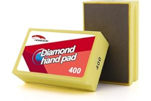 HOMESOM Diamond Hand Polishing Pads Electroplated Diamond Tools Pad Sanding Block for Grante MarbIe Stone Glass 400 Grit