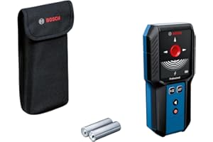 Bosch Professional: detektor GMS 120-27(przewód USB-C, maks. głębokość detekcji metali niemagnetycznych/metali magnetycznych/przewodów pod napięciem/drewna: 120/100/50/30 mm, 2 baterie AA, pokrowiec)