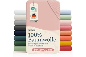Laleni Bomullslakan Jersey med resår, 100% bomull, OEKO-TEX, 80x160-180 cm
