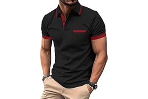 zitysport Poloshirt Herren Kurzarm Shirt Atmungsaktives Golf Polo Shirt Männer Sommer Shirts Sport Basic Slim Fit Tshirt mit Brusttasche Polohemd