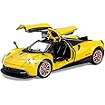 VARIYA ENTERPRISE Alloy Diecast Metal Cars Model Collectible Pagani Huayra Dinastia 1:32 Pull Back Vehicle Toy for Kids Boys Girl Gift (Yellow)