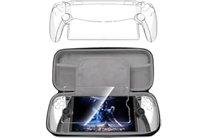 Natbok Wysokiej jakości etui do przenoszenia na portal Sony PlayStation, podróżne etui do przechowywania przenośnych konsoli do gier PS5, odporne na wstrząsy, antykolizyjna czarna torebka + portal