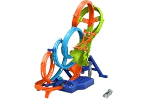 Pista Hot Wheels Action Collision con 4 loopings HXR70 MATTEL
