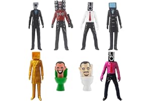 CBOSNF Statue 8Pcs Figure, Cameraman Model, Anime Personaggio del Gioco Modello, Cameraman TV Man Action Figure-12cm