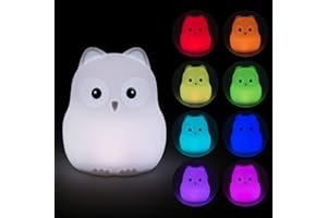 Tekemai Night Light for Kids, Bedside Lamp for Children, Baby Nursery Lamp for Breastfeeding Safe, Break Resistant, Eye Caring, Adjustable Brightness & Color, Touch Control, Child Gift/Bedroom - Bird