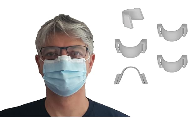 3DEFRANCE - 5 pince nez blancs - Empêche la buée - Maintient le masque - Fabriqué en Auvergne - Biodégradable - Matériau souple de qualité supérieure