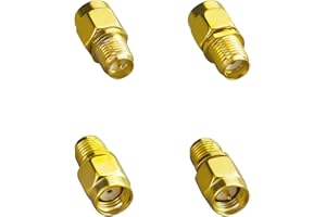 ACONRFTOL 4 pezzi Adattatore SMA a RP-SMA SMA Maschio a RP-SMA Femmina/SMA Femmina Adattatore RP-SMA Maschio a RP-SMA Femmina/SMA Femmina Connettore SMA a SMA RP-SMA a SMA per Antenna WiFi FPV Router