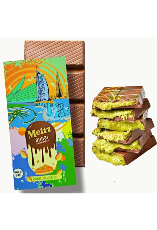 菓子 Cocoa Melts Pistachio Kunafa Chocolate Premium Original COCOA MELT Pistachio Kunafa Dubai Chocolate