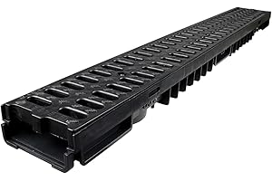 Wovar Caniveau Plastique Noir 1000 x 125 x 55 mm - Par Pièce