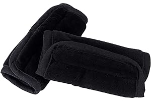 INFANZIA Car Seat Straps Shoulder Pads for Baby Kids Universal, Super Soft Seat Belt Covers, Harness Pads for Infants, Seat Belt Cushion for All Car Seats/Pushchair/Pram/Stroller/High Chair, Black