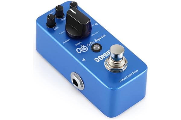 Donner Delay Pedal, Digital Delay Guitar Pédale, 7 Effets Digital Analog Tape Mod Sweep Lofi Reverse