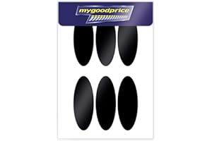 MYGOODPRICE 6 Bandes adhésives réfléchissantes pour signalisation sur casque 8x3 cm Noir Réfléchissant
