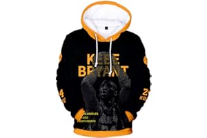 Silver Basic Garçon Mode à Capuche avec célèbre Joueur de Basket-Ball Graphique Complet du Corps Impression 3D Basket-Ball Souvenir Jersey 24 Pull