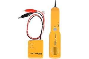 GUAKIILI Détecteur de ligne réseau, traqueur de câble téléphonique portable, détecteur de fil de téléphone, kit d'outils de test de cordon de ligne RJ11, traceur de tonalité, récepteur