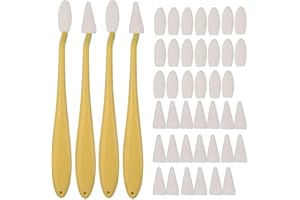 HAOJIAHO 4 Stück Schwamm Radierstift, Zeichnung Papierwischer Set mit 40 Ersatz Schwammköpfen, Skizze Zeichenwerkzeuge, Spezielle Hochglanz Detail Radierstifte für Kunststudenten und Maler, Zeichnen Zubehör