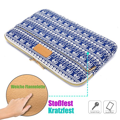 CoolBELL 15 6 Zoll Laptop H  lse Schutzh  lle mit Elefant Muster Ultrabook Sleeve Macbook Leinwand Tasche f  r Acer Asus Dell Lenovo Macbook pro Macbo