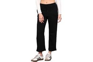 Alan Jones Clothing Women's Relaxed Fit Mid Rise Solid Wide Legs Track Pant
