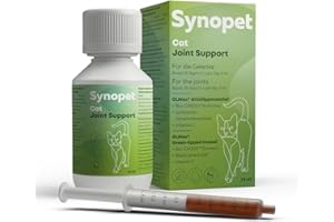 Synopet Cat Joint Grünlippmuschel Katze Support 75 ml I Mit Bio-Curcumin & Schwarzer Johannisbeere I Unterstützt die Gelenke Aller Katzen