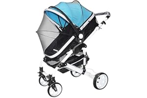 TBOONOR Insect Protection / Mosquito Net Pram Zip Pram Mosquito Net Tear-Resistant & Washable Fly Net for Prams, Sports Prams, Joggers & Travel Cot, Ideal Protection Against Wasps and Mosquitoes