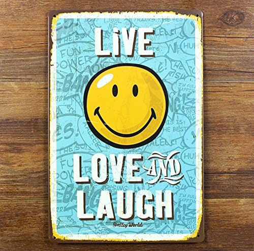 Tin Sign Vintage Retro Quote Live Love Laugh Home Wall Decor 20x30 Cm