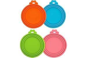 AIUOVEW 4 Stück Dosendeckel für Tiernahrung,Dosendeckel Katzenfutter,Universal Premium Silikon deckel für Haustier Futteraufbewahrung