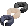BodyPro Face Cushion for Massage Table - 9cm Multi-Layer Foam - Ergonomic Design - Universal Fit with Skin-Touch® PU Upholstery + Cradle Head Rest Pillow + Strong Velcro Attachments (Black)