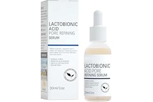 GROSPE Porenverfeinerndes Serum Mit Laktobionsäure,Poren Verfeinerndes Serum,Sanfte Formel,Saubere Poren, Schrumpfende Poren,Straffende Haut,Reduziert Feine Linien,Gesichtsflüssigkeit Für Alle Haut