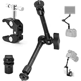 Coverzone Profesyonel Magic Arm DSLR Kamera Tutucu S&uuml;per Kelep&ccedil;eli Mengene Stand, 1/4 3/8 Dişli Flaş Pabu&ccedil;lu Esnek Mafsallı K