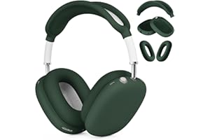 VISOOM Case for Airpods Max Headphones, Soft Silicone Protective Cover for Apple Airpod Max Accessories Cases(Midnight Green)
