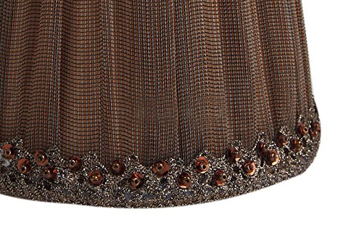 Splink 2 Pcs Lampenschirm E12/E14 Organza Stoff Stehlampe Tischlampenschirm mit Gold Trim Vintage Barockstil Stil 85*120*110mm - 5